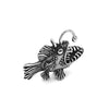 Anglerfish Necklace Stainless Steel Black Seadevil Nautical Pirate Pendant Right View