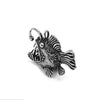 Anglerfish Necklace Stainless Steel Black Seadevil Nautical Pirate Pendant Left View