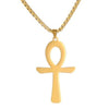 Ankh Necklace Gold Stainless Steel Ancient Egyptian Aunk Amulet