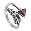 Arrow Ring Silver Stainless Steel Adjustable Archery Thumb Band