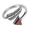 Arrow Ring Silver Stainless Steel Adjustable Archery Thumb Band Bottom View