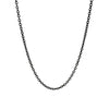 Black Cable Chain Womens Stainless Steel Necklace 1.6mm Long View