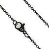 Black Cable Chain Womens Stainless Steel Necklace 1.6mm Right View