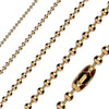 Rose Gold Ball Chain Stainless Steel Necklace 3-4mm 15-22 Inch