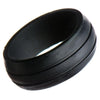 Black Silicone Ring Flexible Rubber Wedding Band 2