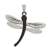 Black Stainless Steel Dragonfly Pendant Necklace for Women 1