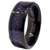 Black Tungsten Dragon Ring Purple Carbon Fiber Wedding Band 1