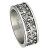 Bohemian Mushroom Ring Stainless Steel Groovy Hippie Toadstool Fungi Band Right View