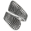 Bohemian Spoon Ring Womens Silver Stainless Steel Hippie Boho Band Left View