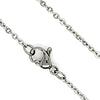 Cable Chain 1.6mm Womens Stainless Steel Necklace Right View