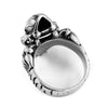 Cat Skull Ring Stainless Steel Cybergoth Saber Tooth Tiger Band Inside Of The Ring