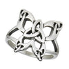 Celtic Butterfly Ring Stainless Steel Garden Insect Trinity Band Right View