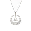 Celtic Circle Knot Triquetra Necklace Stainless Steel Trinity Pendant