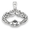 Celtic Claddagh Necklace 925 Sterling Silver Irish Knot Pendant