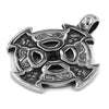 Celtic Cross Necklace Stainless Steel Cosplay Viking Pendant Backside