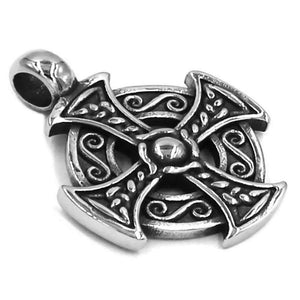 Celtic Cross Necklace Stainless Steel Cosplay Viking Pendant