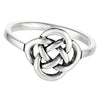 Celtic Dara Knot Ring Womens 925 Sterling Silver Norse Viking Band Top View