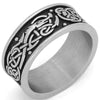 Celtic Dragon Ring Stainless Steel Viking Norse Draco Knot Band