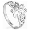 Celtic Infinity Knot Ring Silver Stainless Steel Viking Norse Band Right View