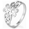 Celtic Infinity Knot Ring Silver Stainless Steel Viking Norse Band