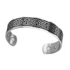 Celtic Knot Cuff Bracelet Norse Viking Stainless Steel Bangle Top View