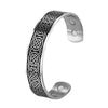Celtic Knot Cuff Bracelet Norse Viking Stainless Steel Bangle