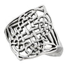Celtic Knot Ring 925 Sterling Silver Norse Viking Thumb Band Left View