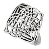 Celtic Knot Ring 925 Sterling Silver Norse Viking Thumb Band Top View