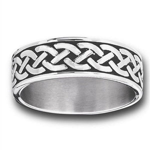 Celtic Knot Ring Stainless Steel Norse Viking Wedding Band