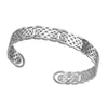 Celtic Knot Work Bracelet Silver Stainless Steel Viking Norse Cuff Top View