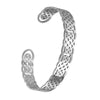 Celtic Knot Work Bracelet Silver Stainless Steel Viking Norse Cuff Right View