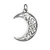 Celtic Moon Necklace Stainless Steel Crescent Knot Pentacle Charm Pendant