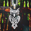 Celtic Owl Necklace Stainless Steel Norse Knotwork Bird Amulet