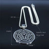 Celtic Pentacle Necklace Stainless Steel Wicca Pagan Star Pendant With Measurements