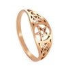 Celtic Pentacle Ring Rose Gold Stainless Steel Trinity Knot Band Right View