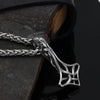 Celtic Phoenix Knot Necklace Stainless Steel Norse Knotwork Firebird Pendant Black Background