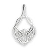 Celtic Phoenix Knot Necklace Sterling Silver Norse Firebird Pendant Left View