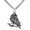 Celtic Raven Necklace Stainless Steel Norse Flacon Viking Crow Pendant