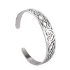 Celtic Triskelion Bracelet Silver Stainless Steel Triskele Cuff Bangle Right View