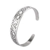 Celtic Triskelion Bracelet Silver Stainless Steel Triskele Cuff Bangle