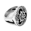 Celtic Warrior Shield Ring Silver Stainless Steel Ainle Laoch Band Right View