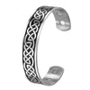 Celtic Weave Bracelet Black Silver Stainless Steel Norse Knot Cuff