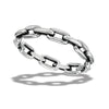 Chain Ring Silver Stainless Steel Pirate Cybergoth Biker Band Right View