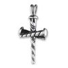 Christian Nail Cross Necklace Stainless Steel Religious Crucifix Pendant
