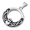 Claddagh Necklace for Her Stainless Steel Celtic Pendant Cladda