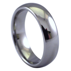 Classic Domed Tungsten Wedding Band