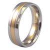 Two Tone Gold and Silver Wedding Band