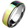 Classic Rainbow Spinner Ring 6mm Womens Stainless Steel Fidget Band
