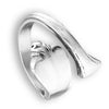Classic Victorian Spoon Ring Stainless Steel Open Adjustable Band