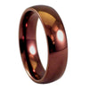 Coffee Ring Copper Color Stainless Steel 4mm Minimalist Wedding Band Right View